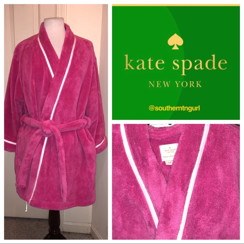 NWT KATE SPADE ECO friendly Plush Wrap Robe